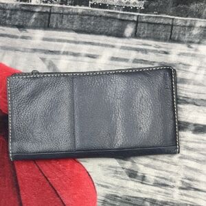 Roots Black Leather Wallet